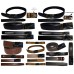 Men's belt UP to 50" Genuine Leather Dress/Casual Belt Automatic lock New Buckle